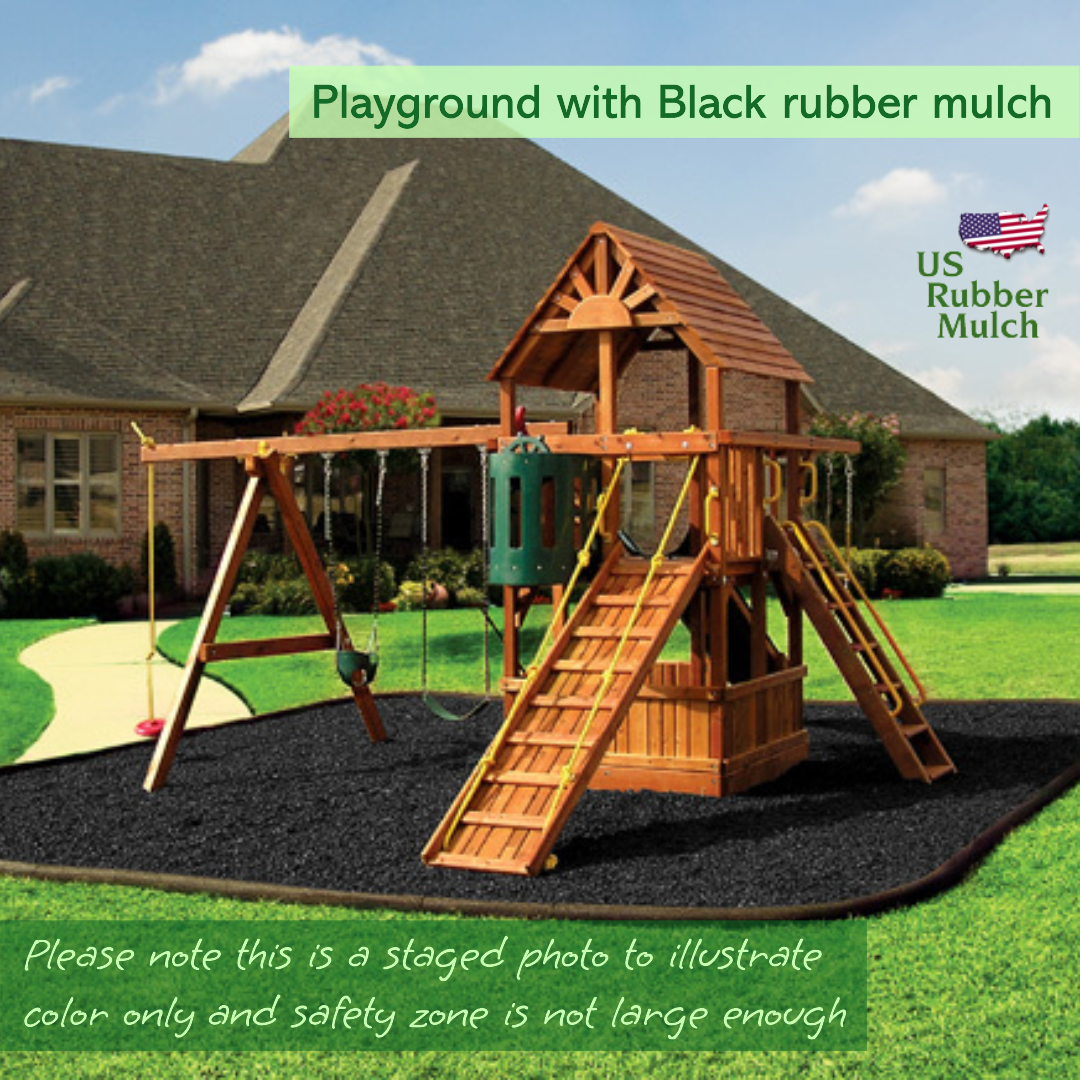 Playground with Black rubber mulch